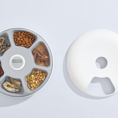 YES4PETS 6-Meal Automatic Pet Feeder with Timer - Pink - Pet Servo