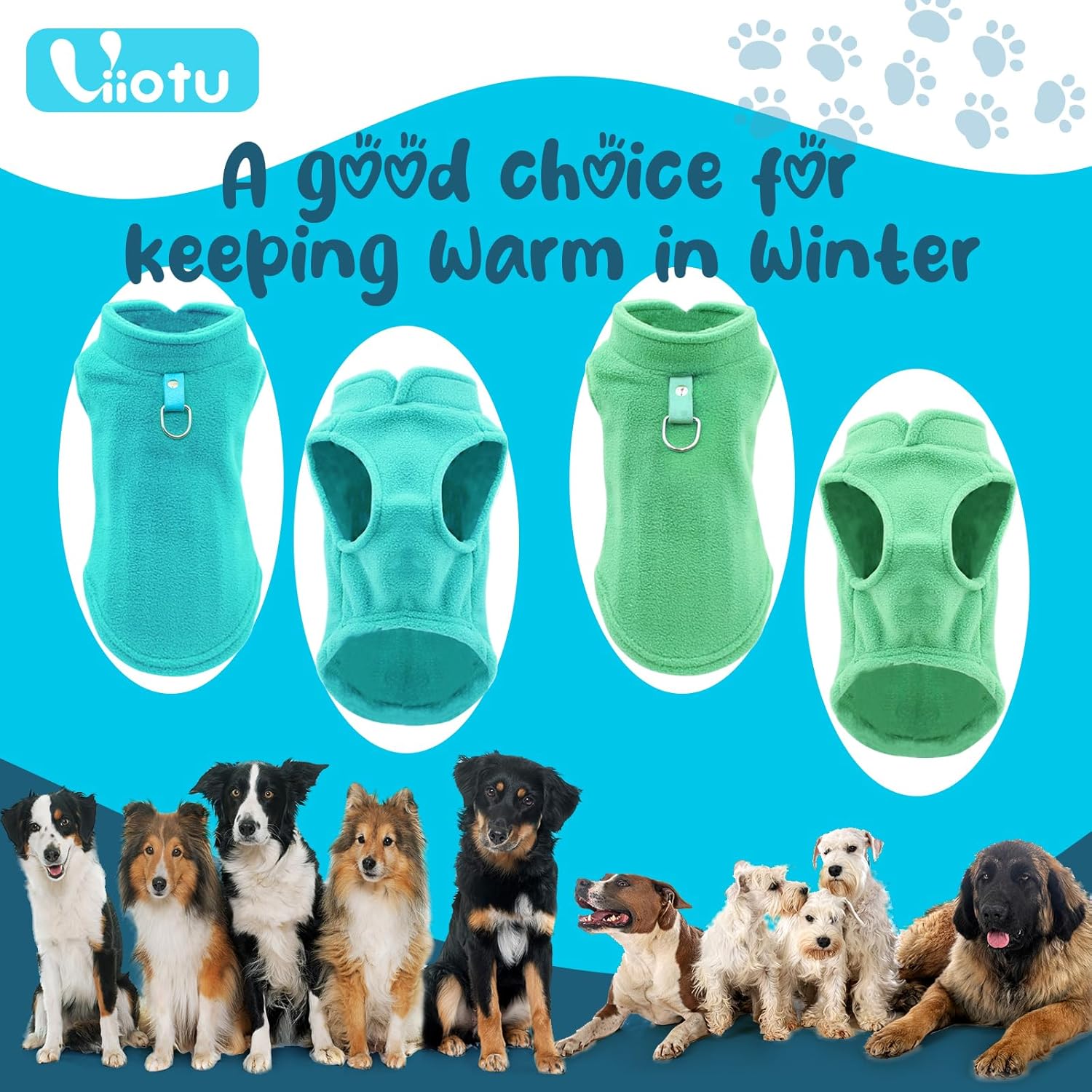 Viiotu - 2-Pack Fleece Dog & Cat Jumpers (XL) - Petservo