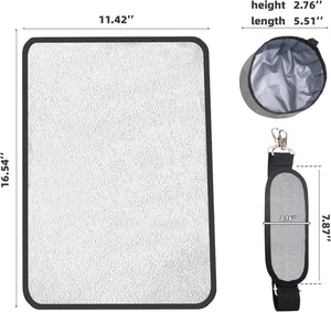 Measurement chart of a reflective panel with dimensions and additional details at Pet Servo