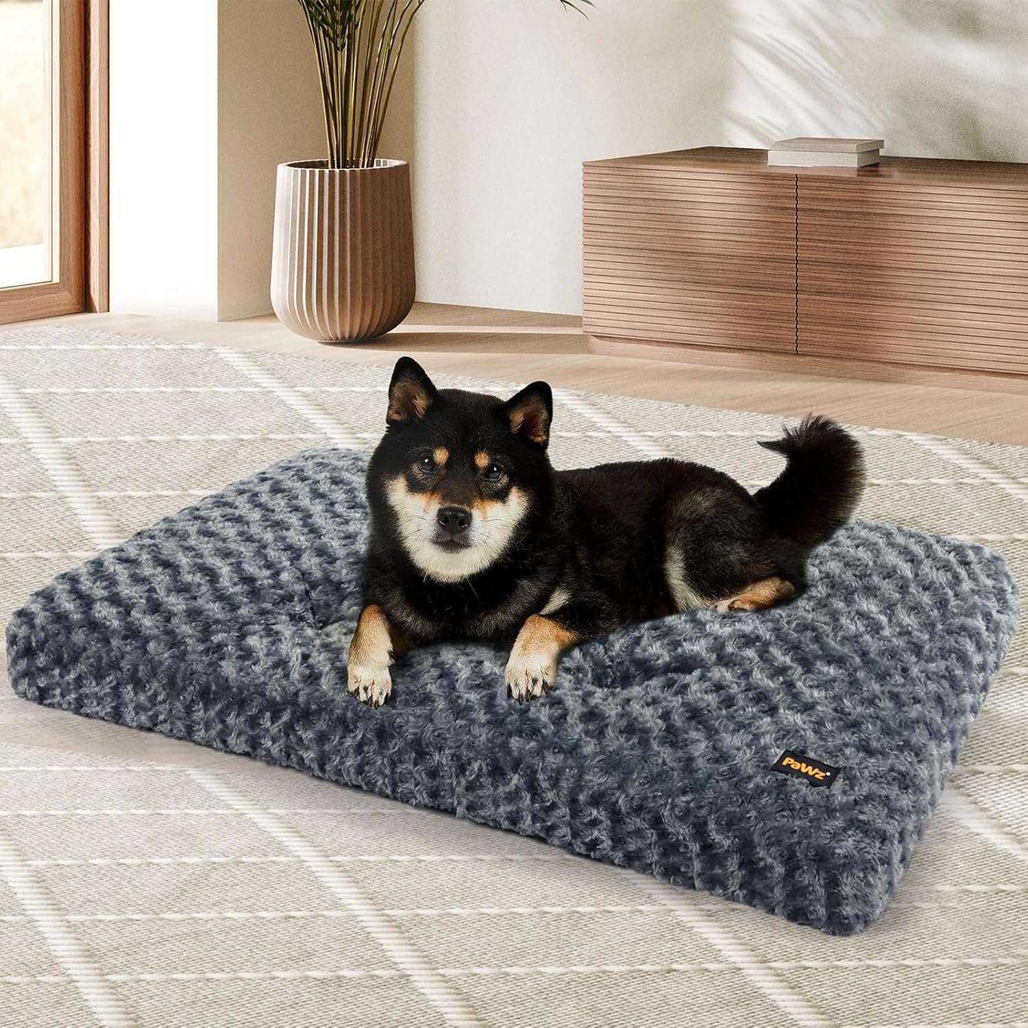 Pawz Soft Swirl Pattern Dog Bed Mat Plush Velvet with Machine Washable at Pet Servo