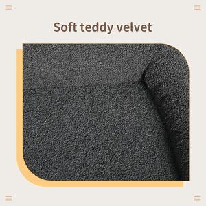 PaWz - XL Memory Foam Pet Sofa Bed with Removable Washable Fluffy Cover (Grey) at Pet Servo