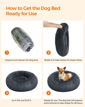 Instructions on how to prepare a dog bed for use with images and text at Pet Servo
