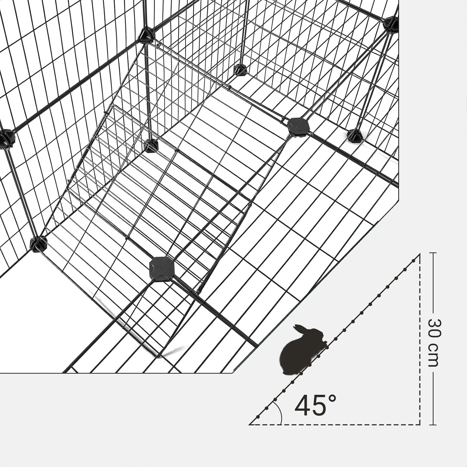 Diagram of a geometric wire frame structure with measurements and angles at Pet Servo