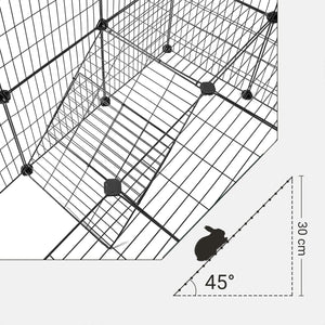 Diagram of a geometric wire frame structure with measurements and angles at Pet Servo