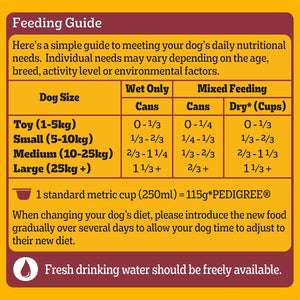 Pedigree - Adult Wet Dog Food with Beef, Vegies & Gravy Casserole 1.2kg Can, 12 Pack Pet Servo-1