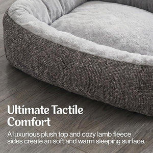 PaWz Orthopedic Dual-Layer Foam Dog Bed with Plush Cushion Top with Machine Washable Cover at Pet Servo