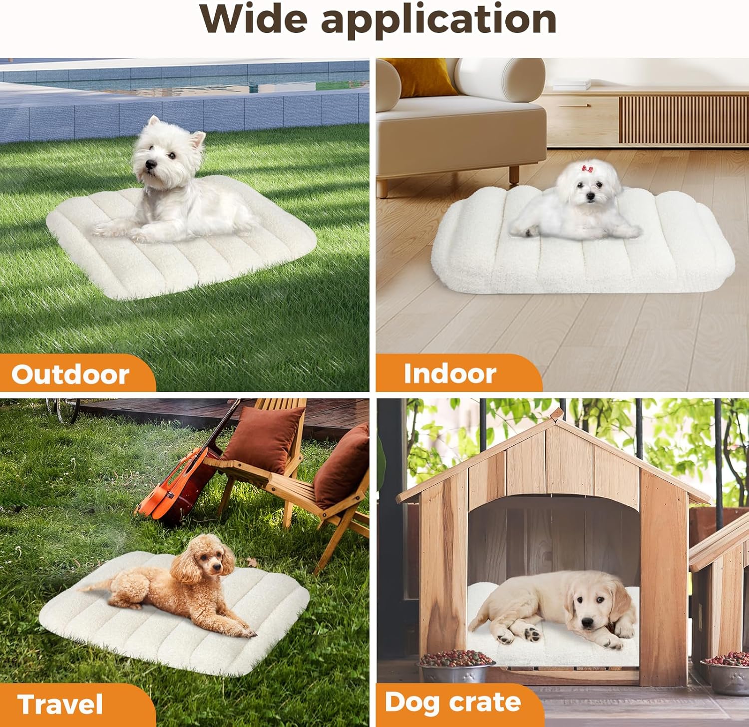 Pawz - Orthopedic Dog Bed with Egg Foam Support with Waterproof Lining (White) at Pet Servo