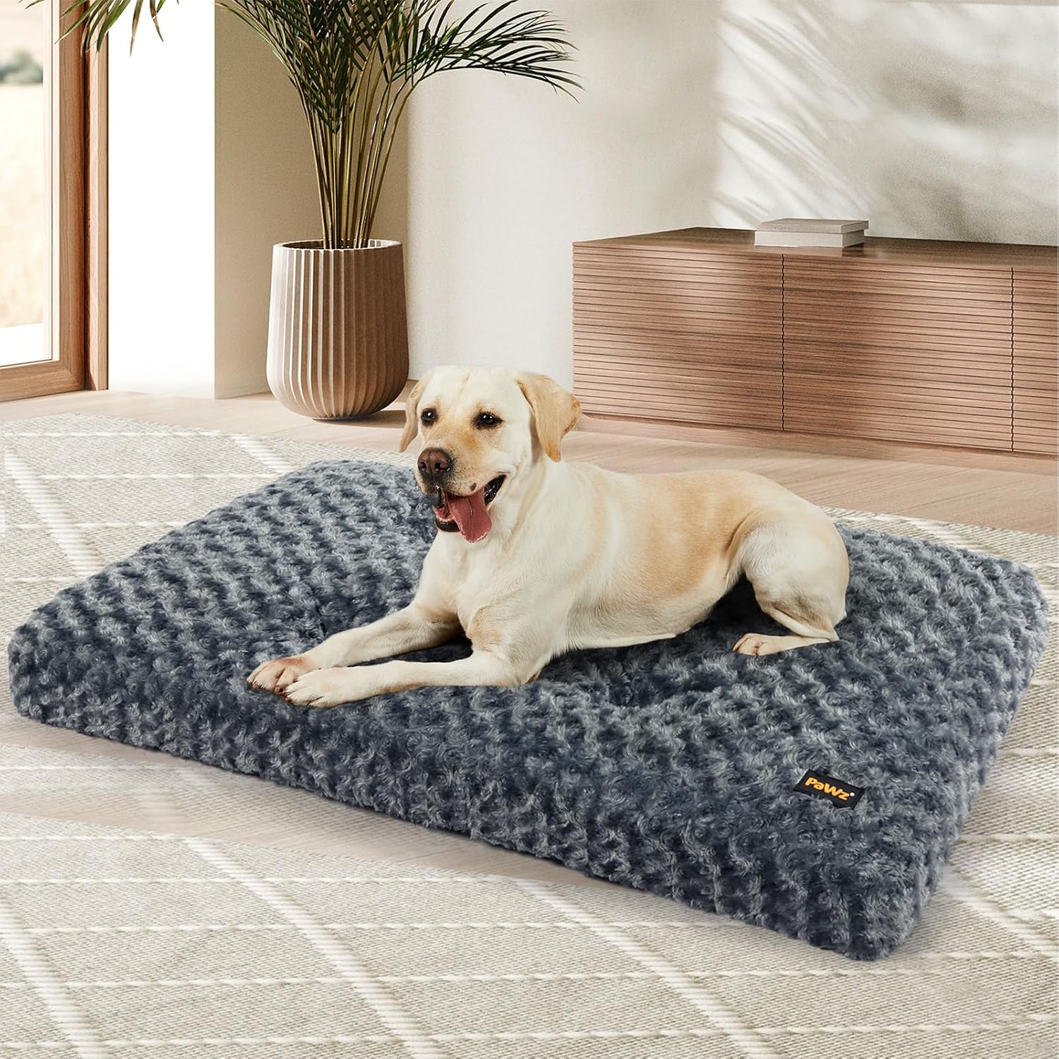 Pawz Soft Swirl Pattern Dog Bed Mat Plush Velvet with Machine Washable at Pet Servo