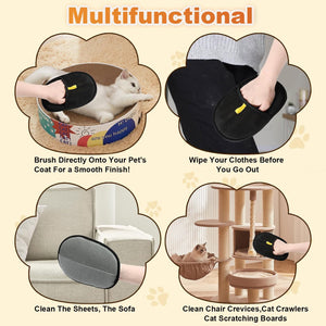 Multifunctional pet grooming tool with various uses on a beige background at Pet Servo