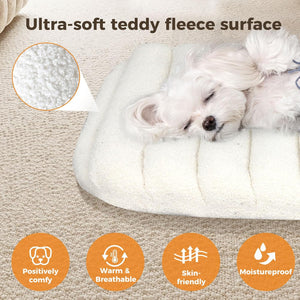 Pawz - Orthopedic Dog Bed with Egg Foam Support with Waterproof Lining (White) at Pet Servo