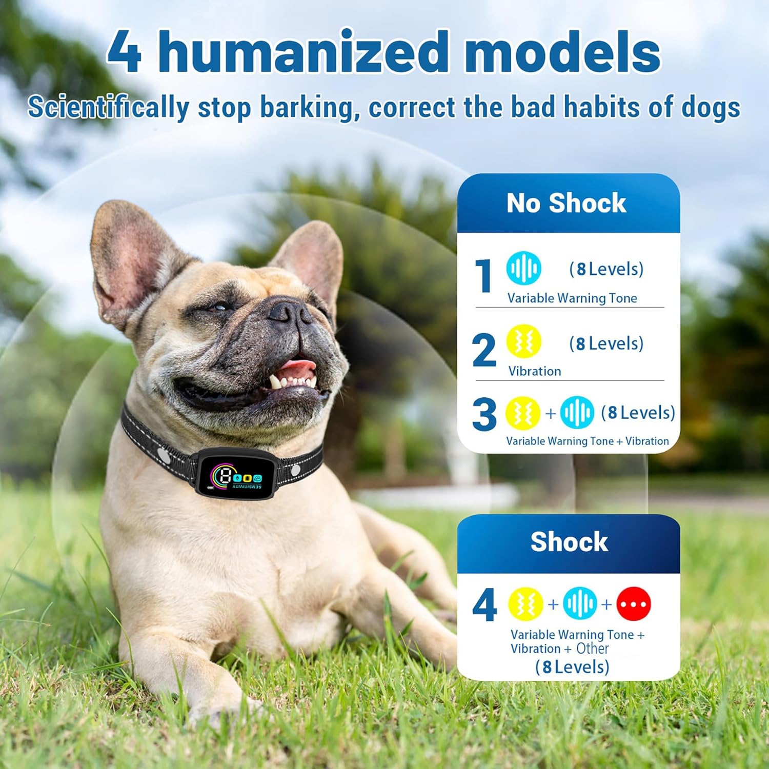 Koeay - Anti Bark Collars for Dogs, Barking Collar, Rechargeable