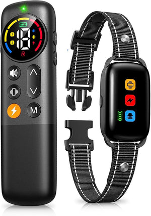 Dog training remote control and collar set on a white background at Pet Servo