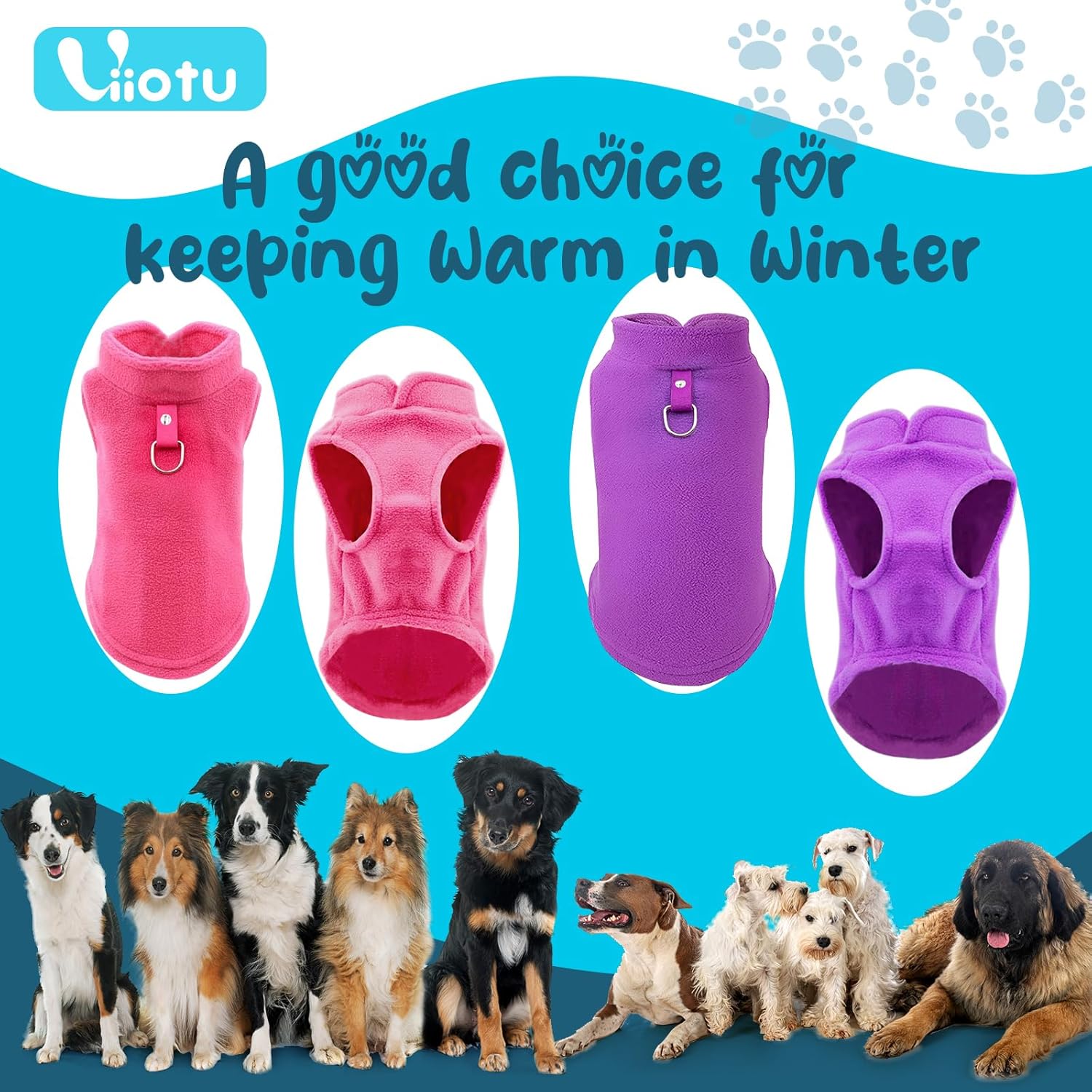 Viiotu - 2-Pack Fleece Dog & Cat Jumpers (XL) - Petservo