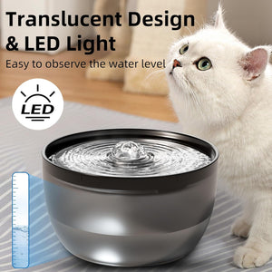 Buy Casfuy 3L Stainless Steel Pet Feeder LED Light Pro at Pet Servo