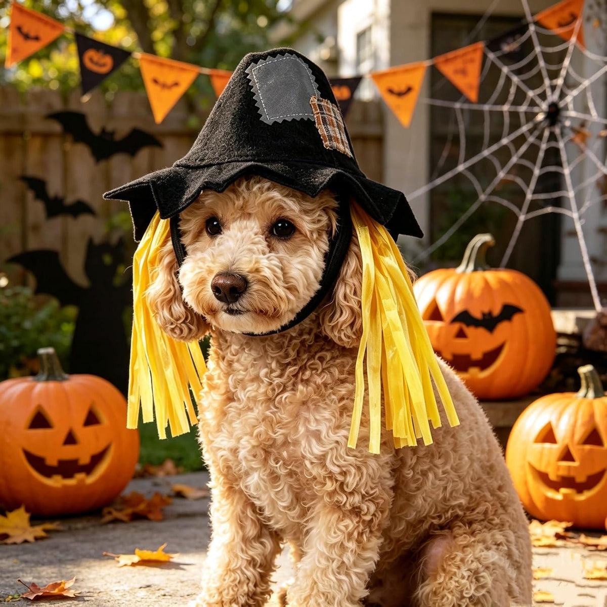 Namnan - Pet Cat Hat Scarecrow Cap Halloween Cosplay Costume at Pet Servo