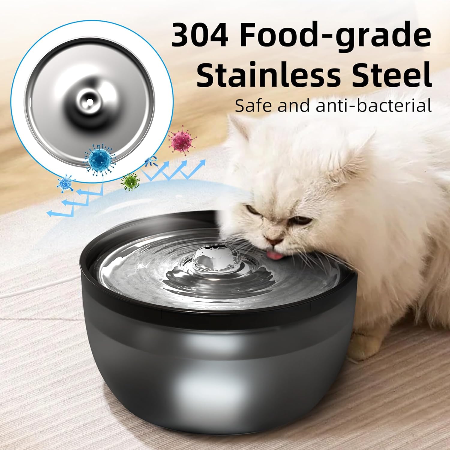Buy Casfuy 3L Stainless Steel Pet Feeder LED Light Pro at Pet Servo