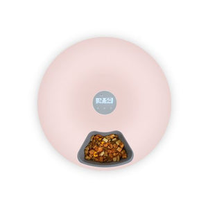 YES4PETS 6-Meal Automatic Pet Feeder with Timer - Pink - Pet Servo