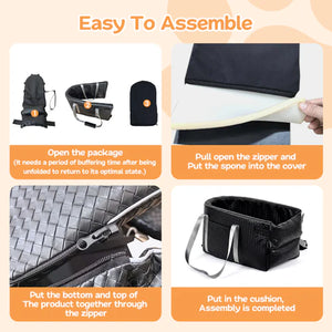 Instructions for assembling a product with text and images of assembly steps at Pet Servo
