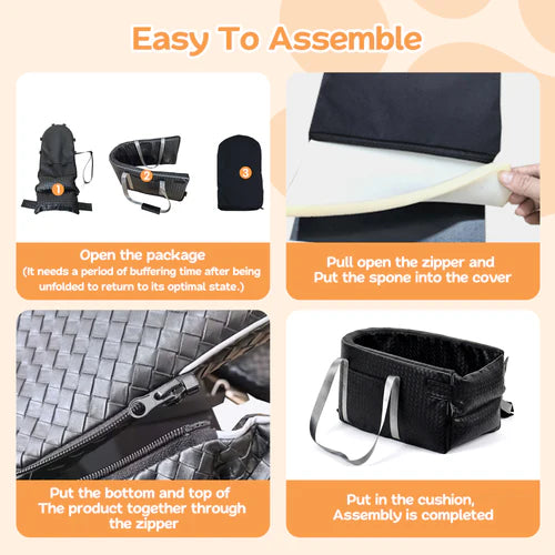 Instructions for assembling a product with text and images of assembly steps at Pet Servo