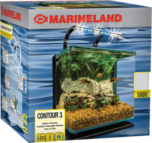 Marineland aquarium kit packaging with an inset of the aquarium setup at Pet Servo