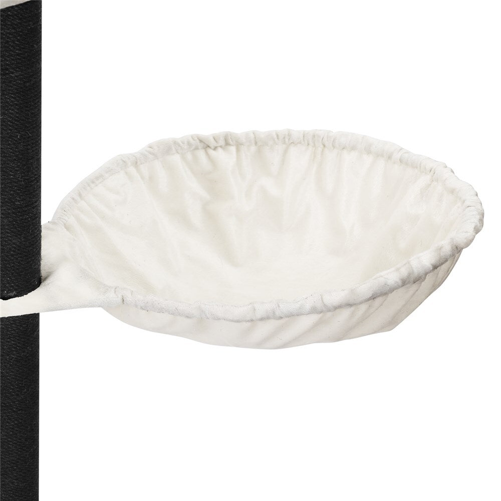 White pet hammock attached to a pole on a white background at Pet Servo