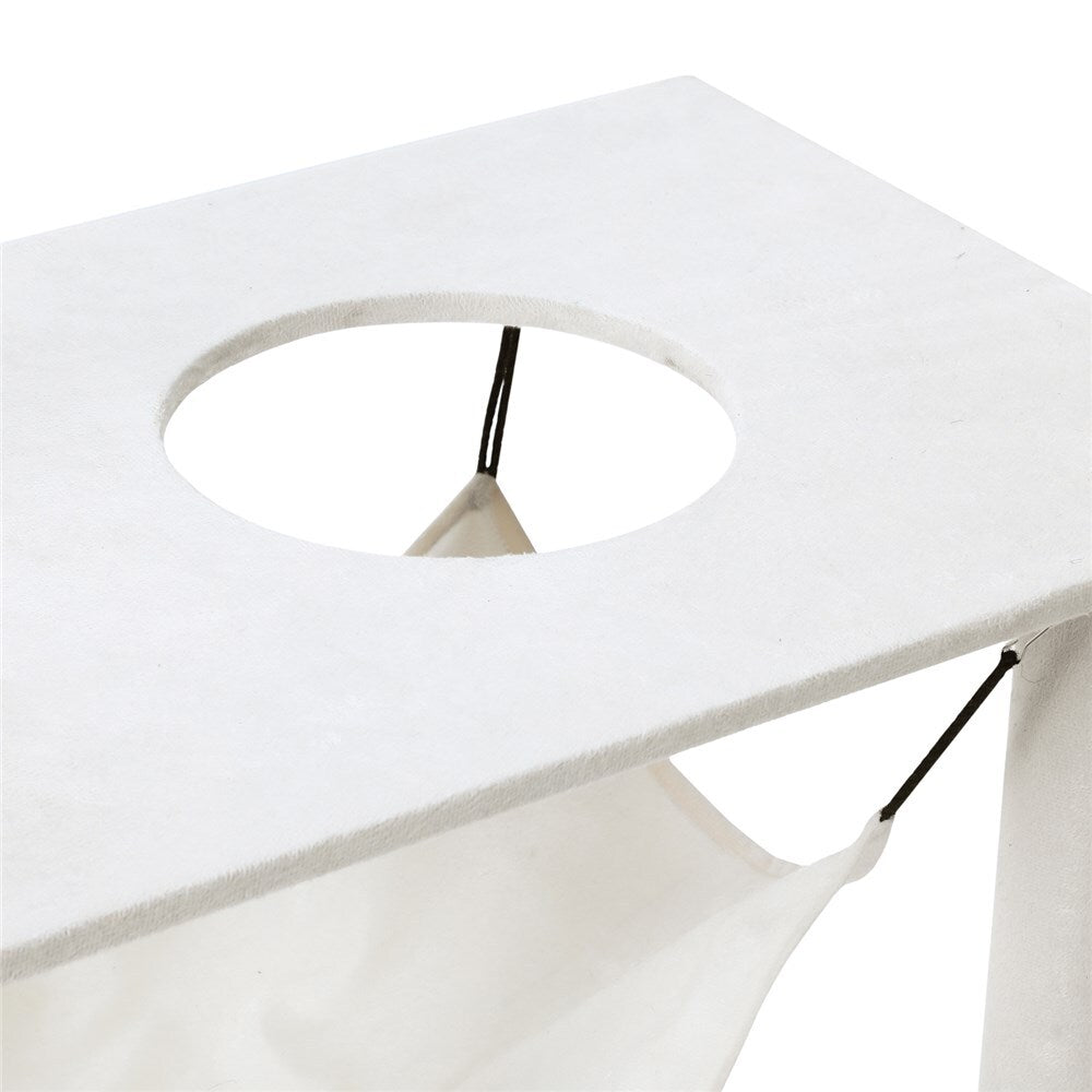 White hammock with a circular cutout on a white background at Pet Servo