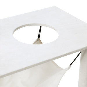 White hammock with a circular cutout on a white background at Pet Servo