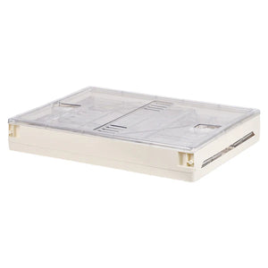 Rectangular tray with marble-like top and metallic base on a white background