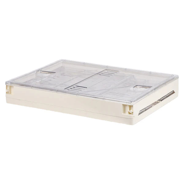 Rectangular tray with marble-like top and metallic base on a white background