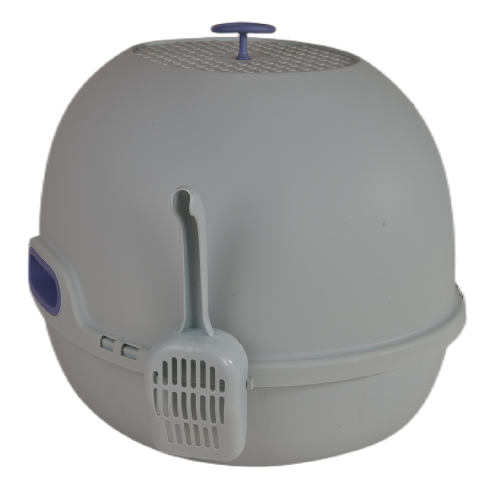 YES4PETS - Blue Hooded Cat Litter Box with Drawer & Scoop - Pet Servo