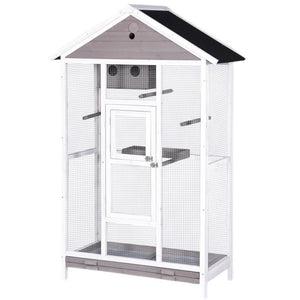 YES4PETS - XXL Wooden Bird Cage for Parrots & Canaries - Pet Servo