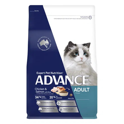 Advance cat food package with a cat on the label against a white background at Pet Servo