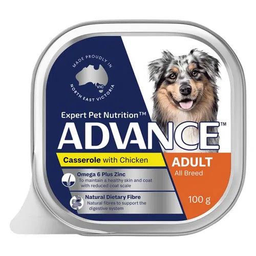 Advance dog food pouch with a dog on the label at Pet Servo