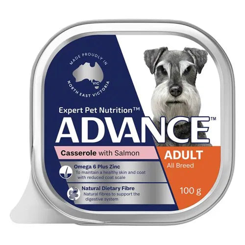 Advance dog food pouch with a dog's face on the label at Pet Servo