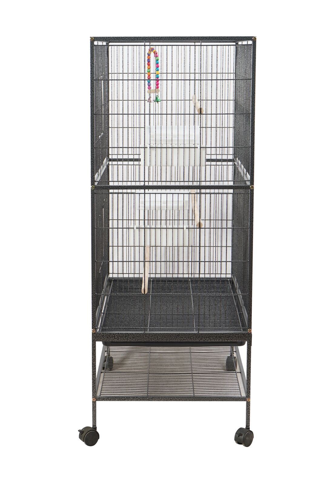 Bird cage with perches on a white background at Pet Servo