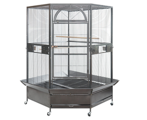 Large bird cage with a round top on a white background at Pet Servo