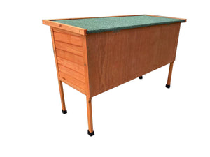 Wooden table with a green top on a white background at Pet Servo