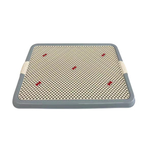 Rectangular pet mat with textured surface and red accents on a white background at Pet Servo
