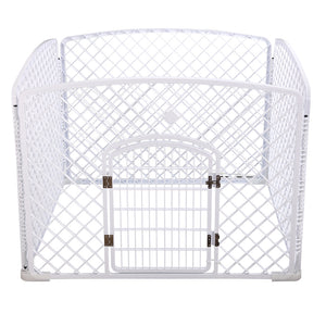 YES4PETS - M 4-Panel Plastic Foldable Pet Fence - Pet Servo