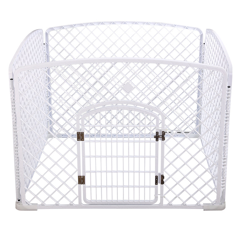 YES4PETS - M 4-Panel Plastic Foldable Pet Fence - Pet Servo