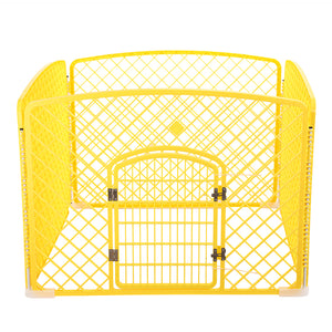 YES4PETS - 4-Panel Plastic Foldable Pet Fence with Gate - Pet Servo