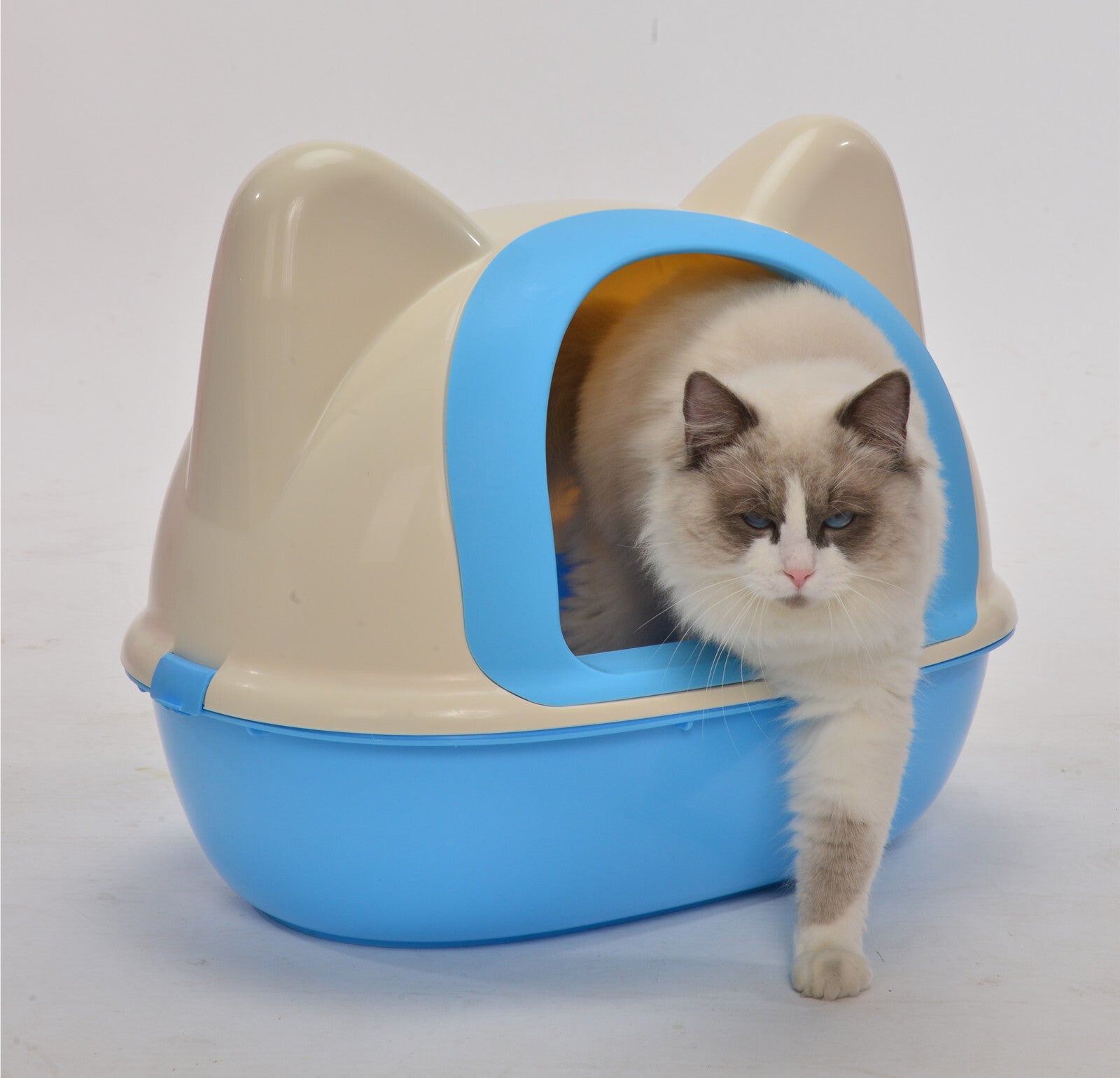 YES4PETS - Medium Hooded Cat Litter Box with Scoop - Pet Servo