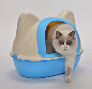 YES4PETS - Medium Hooded Cat Litter Box with Scoop - Pet Servo