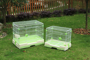 YES4PETS - Medium Green Pet Cage with Potty Tray & Wheel - Pet Servo