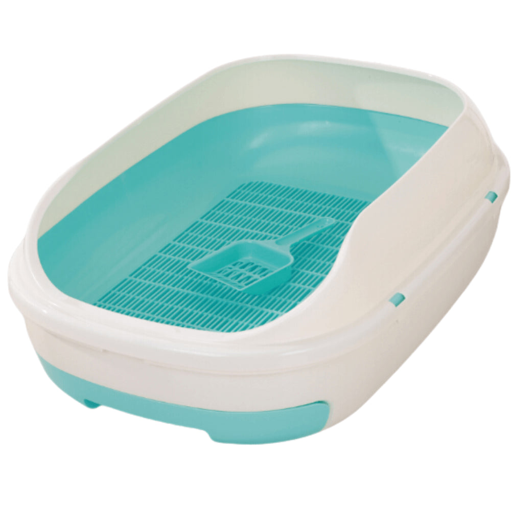 YES4PETS - Medium Portable Cat Litter Box with Scoop & Grid - Pet Servo