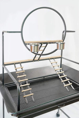 YES4PETS - Large Parrot Playpen Cage with Ladder & Wheels - Pet Servo