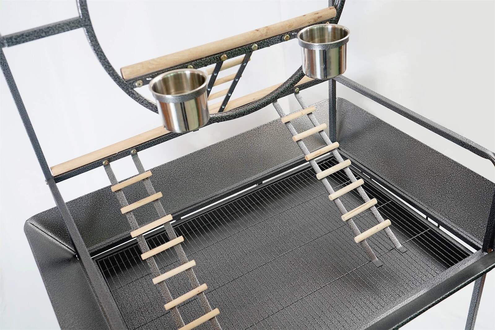 YES4PETS - Large Parrot Playpen Cage with Ladder & Wheels - Pet Servo