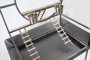 YES4PETS - Large Parrot Playpen Cage with Ladder & Wheels - Pet Servo