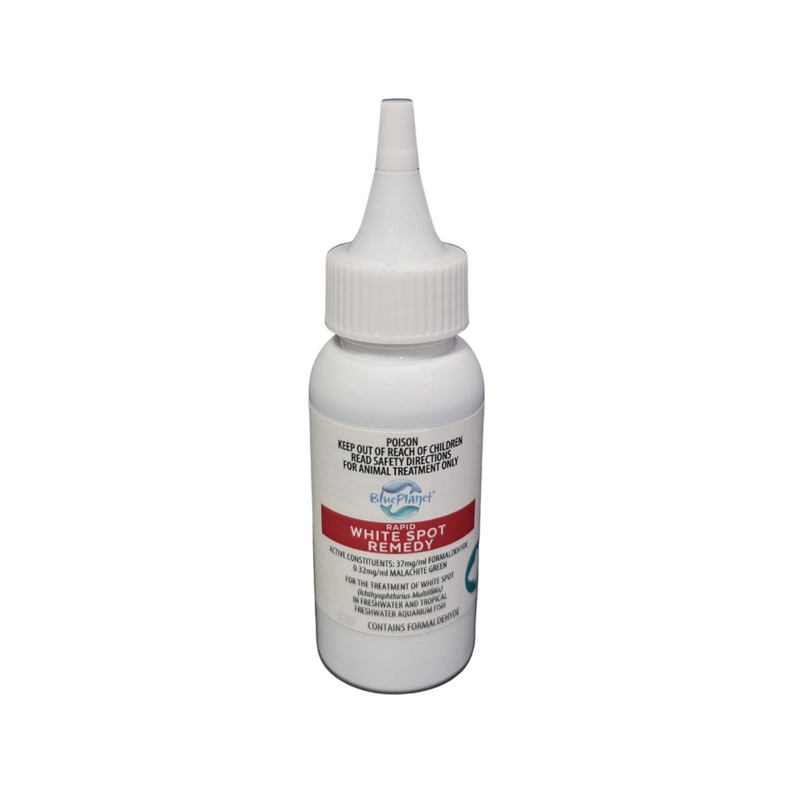White bottle with a label on a white background at Pet Servo