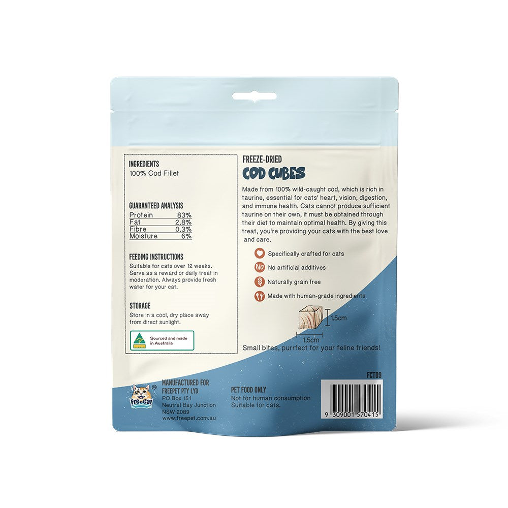 Buy Freecat Freeze Dried Cod Cubes Cat Treats 20g at Pet Servo-1